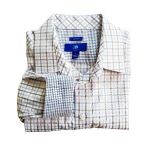 Egara dress shirt non-iron contrast cuffs Large